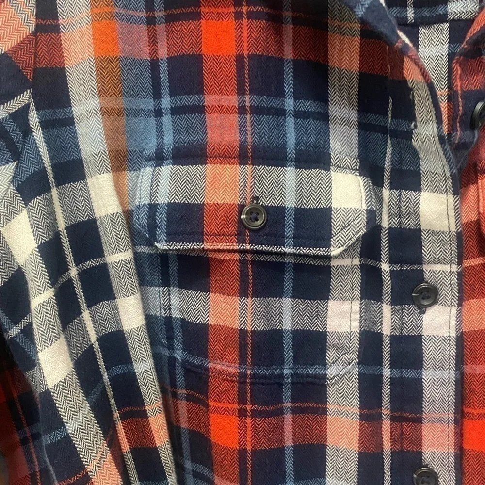 Universal Thread Blue Plaid Buttoned Down Shirt Dress - Picture 5 of 7